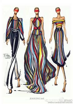 手繪服裝設(shè)計(jì)圖 創(chuàng)意與技藝的視覺交響